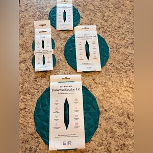 NWT GIR Set Of 5 Universal Suction Lids